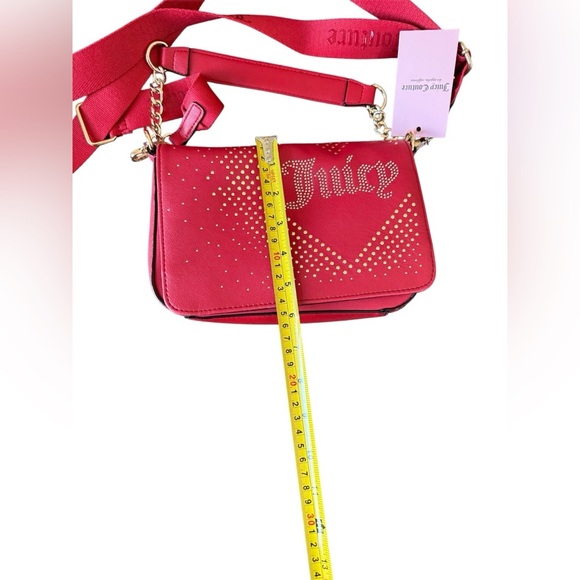 Juicy Couture Red Crossbody Bag with Rhinestone Accents - Picture 4 of 4